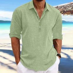 Shirts Heren*Luciano - Luchtig Zomer Herenoverhemd