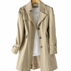 Jassen Dames*LUCIBA - Lange windjack en regenjas voor dames - Perfect voor Lente en Zomeravonturen