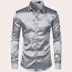 Shirts Heren*Lucien - Stijlvol herenoverhemd met lange mouwen voor de zomer