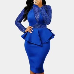 Jurken & Jumpsuits Dames*Lucile - Stijlvolle zomerse bodycon damesjurk met pailletten