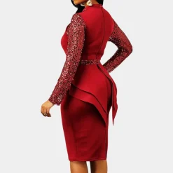 Jurken & Jumpsuits Dames*Lucile - Stijlvolle zomerse bodycon damesjurk met pailletten