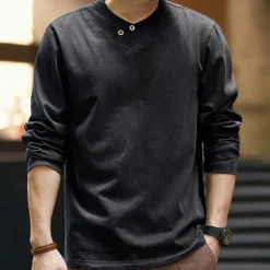 Truien & Vesten Heren*LUCIUS - Comfortabele Lange Mouwen voor Heren - Perfect voor de Lente en Zomer Zwart