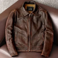 Jassen Heren*Lucka - Premium retro zomerjas voor heren Bruin