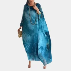 Jurken & Jumpsuits Dames*Lucy - Luchtige zomerjurk met marmerpatroon voor zonnige dagen