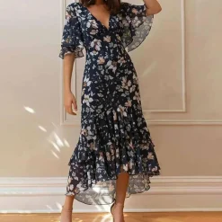 Jurken & Jumpsuits Dames*LUELLA - Dames casual zomerjurk Marineblauw