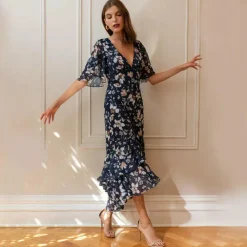 Jurken & Jumpsuits Dames*LUELLA - Dames casual zomerjurk Marineblauw