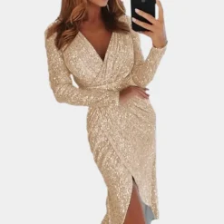 Jurken & Jumpsuits Dames*Lydie - Zomerse paillettenjurk voor dames