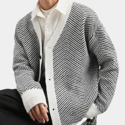 Truien & Vesten Heren*MADISON - Casual Gebreid Zomervest voor Heren Zwart