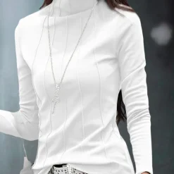 Topjes & Shirts Dames*Maelis - Comfortabel Turtleneck T-shirt voor Vrouwen