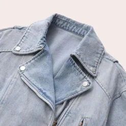 Jassen Heren*MAILE - Stijlvolle Zomerse Denim Jas voor Dames Lichtblauw