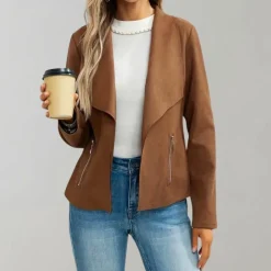 Jassen Dames*Maiuc - Stijlvol suède damesjack voor de zomer