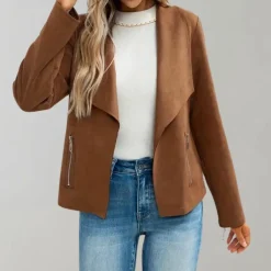 Jassen Dames*Maiuc - Stijlvol suède damesjack voor de zomer