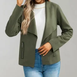 Jassen Dames*Maiuc - Stijlvol suède damesjack voor de zomer