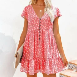 Jurken & Jumpsuits Dames*Malani - Zomerse Mini Jurk