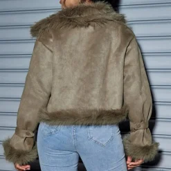 Jassen Dames*MALEA - Geraffineerde Zomerjas voor Dames Olijfgroen