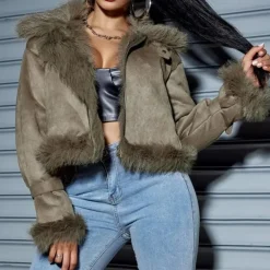 Jassen Dames*MALEA - Geraffineerde Zomerjas voor Dames Olijfgroen