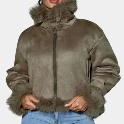 Jassen Dames*MALEA - Geraffineerde Zomerjas voor Dames Olijfgroen