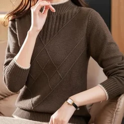 Truien & Vesten Dames*Malyna - Casual dames halve coltrui met comfort voor de zomer