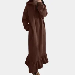 Jurken & Jumpsuits Dames*Mandy - Lange dames hoodiejurk voor de zomer