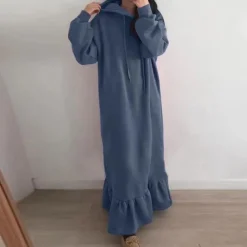 Jurken & Jumpsuits Dames*Mandy - Lange dames hoodiejurk voor de zomer