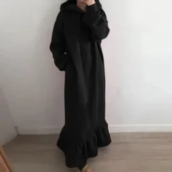 Jurken & Jumpsuits Dames*Mandy - Lange dames hoodiejurk voor de zomer