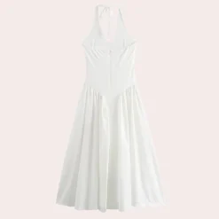 Jurken & Jumpsuits Dames*Mani - Elegante Mouwloze Halter Midi Zomerjurk