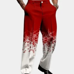 Broeken Heren*MANUELO - Geraffineerde Zomerbroek voor Heren Rood