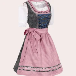 Jurken & Jumpsuits Dames*Marceline - Trendy Zomer/Oktoberfest Jurk voor Stijlvolle Verschijningen Grijs en Roze