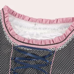 Jurken & Jumpsuits Dames*Marceline - Trendy Zomer/Oktoberfest Jurk voor Stijlvolle Verschijningen Grijs en Roze