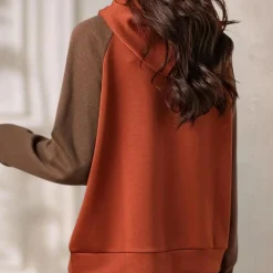 Truien & Vesten Dames*Margaretta - Trendy dameshoodie voor dagelijks gebruik, perfect voor de lente en zomer Bruin