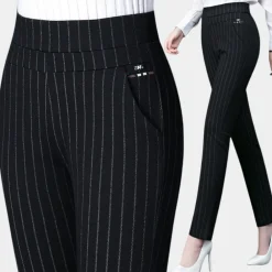 Broeken & Rokken Dames*Margot - Stretch broek met hoge taille voor de zomer