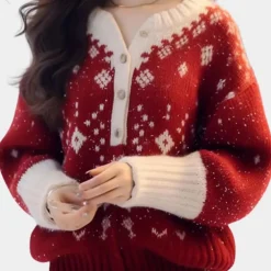 Truien & Vesten Dames*MARIANNE - Stijlvolle Zomertrui voor Dames Rood