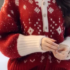 Truien & Vesten Dames*MARIANNE - Stijlvolle Zomertrui voor Dames Rood