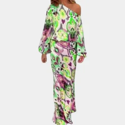 Jurken & Jumpsuits Dames*Marielle - Zomerse bedrukte tweedelige damesset