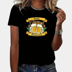 Topjes & Shirts Dames*Marilena - Vrolijke Zomer Graphic Tee voor Dames