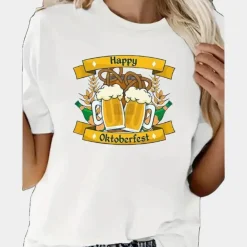 Topjes & Shirts Dames*Marilena - Vrolijke Zomer Graphic Tee voor Dames