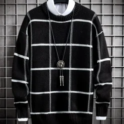 Truien & Vesten Heren*Marinos - Luchtige geruite coltrui voor heren, perfect voor de zomer