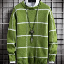 Truien & Vesten Heren*Marinos - Luchtige geruite coltrui voor heren, perfect voor de zomer