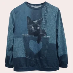 Truien & Vesten Dames*MARIS - Luxe Zomerse Trui voor Dames Donkerblauw