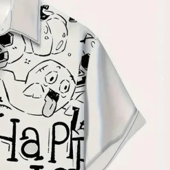 Shirts Heren*Mariusz - Stijlvol zomer- en Halloween-overhemd voor mannen Oranje