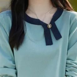 Truien & Vesten Dames*MARIYA - Elegante Gebreide Zomertrui voor Dames Lichtblauw