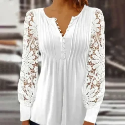 Topjes & Shirts Dames*MARTA - Vrouwelijk zomershirt Wit