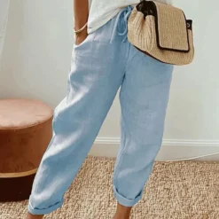 Broeken & Rokken Dames*MARTINA - Comfortabele zomerbroek met trekkoord