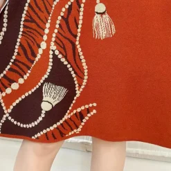 Jurken & Jumpsuits Dames*MARTINE - Zomerse Klassieke Jurk voor Dames Rood