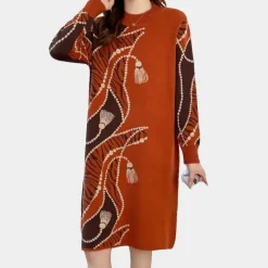 Jurken & Jumpsuits Dames*MARTINE - Zomerse Klassieke Jurk voor Dames Rood