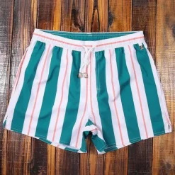 Broeken Heren*Marty - Stijlvolle gestreepte zwemshorts voor mannen - Zomereditie