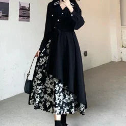 Jurken & Jumpsuits Dames*Marusia - Zomerse Casual Bloemenjurk voor Vrouwen Zwart