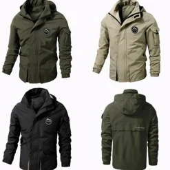 Jassen Heren*Mason - Lichte zomer bomberjack met capuchon voor heren