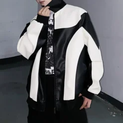 Jassen Heren*Mateusz - Herencolor Block Zip-Up Zomerjas Zwart