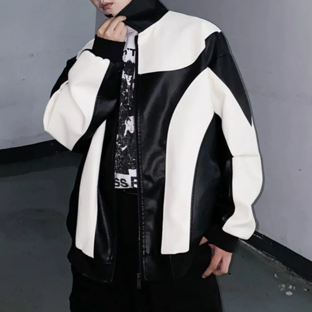 Jassen Heren*Mateusz - Herencolor Block Zip-Up Zomerjas Zwart